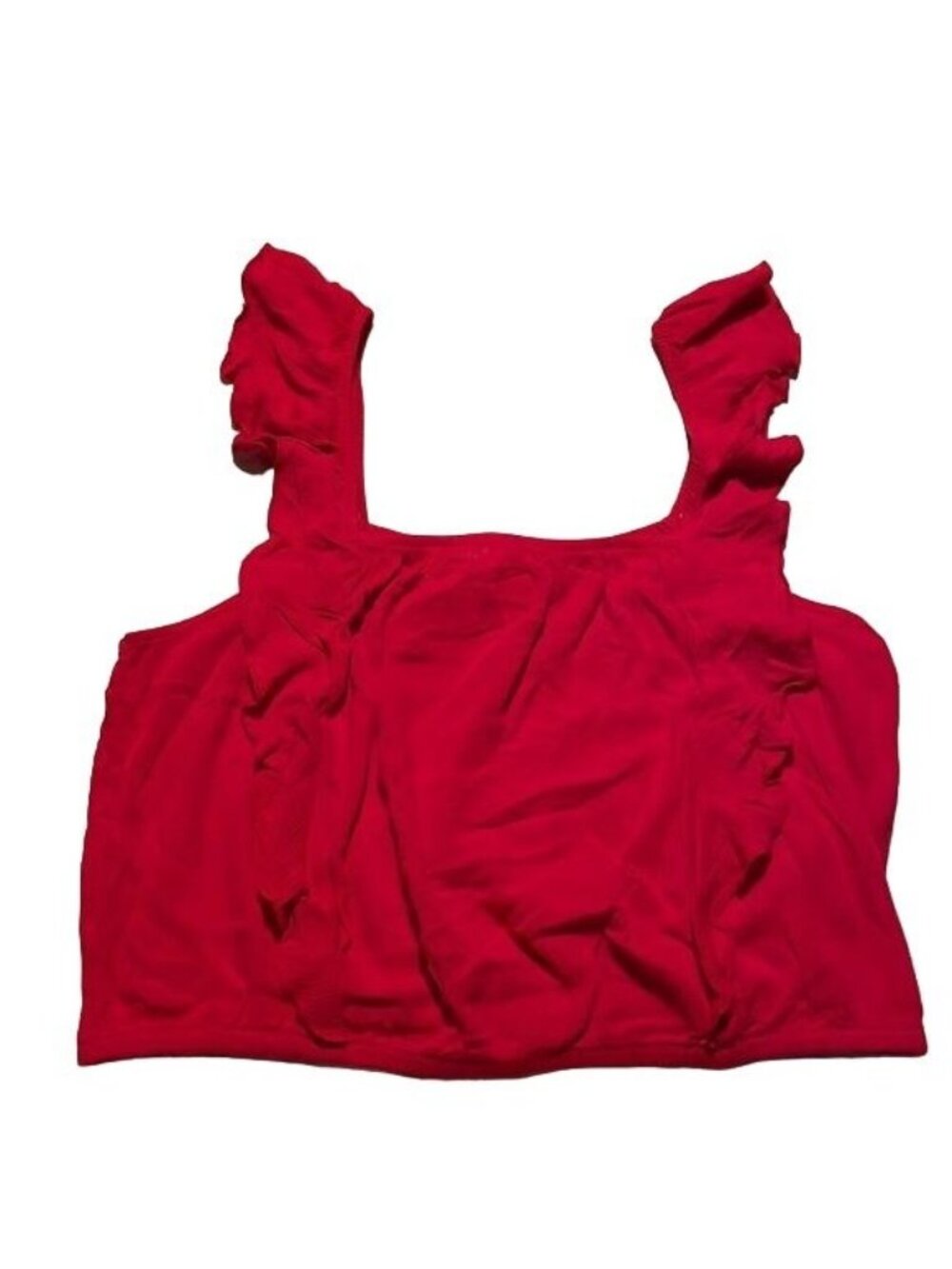 Red Crop Top by Pink Rose L Boho Bright New
